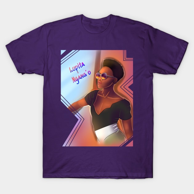 Lupita Nyang’o T-Shirt by Mushrooms And Stardust